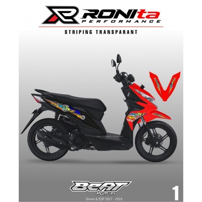 Striping Transparan Premium Honda Beat Fi 2017 / 2018 / 2019